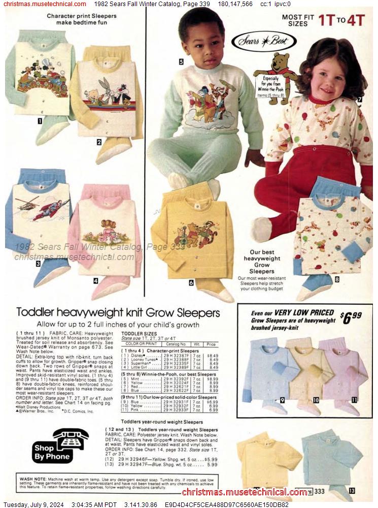 1982 Sears Fall Winter Catalog, Page 339