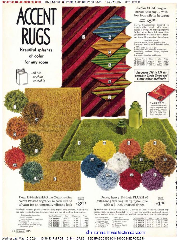 1971 Sears Fall Winter Catalog, Page 1534
