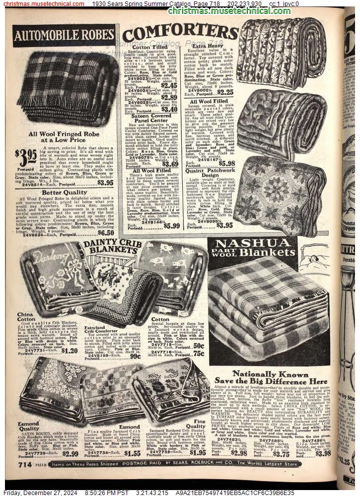 1930 Sears Spring Summer Catalog, Page 718