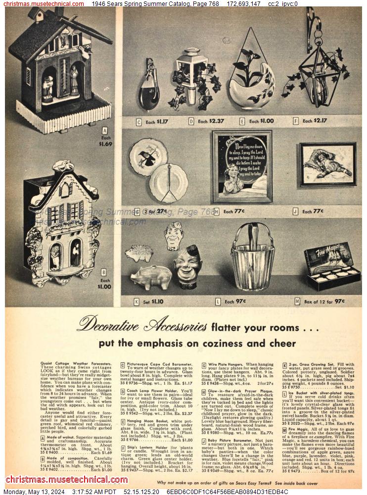 1946 Sears Spring Summer Catalog, Page 768
