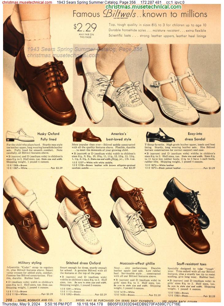 1943 Sears Spring Summer Catalog, Page 356