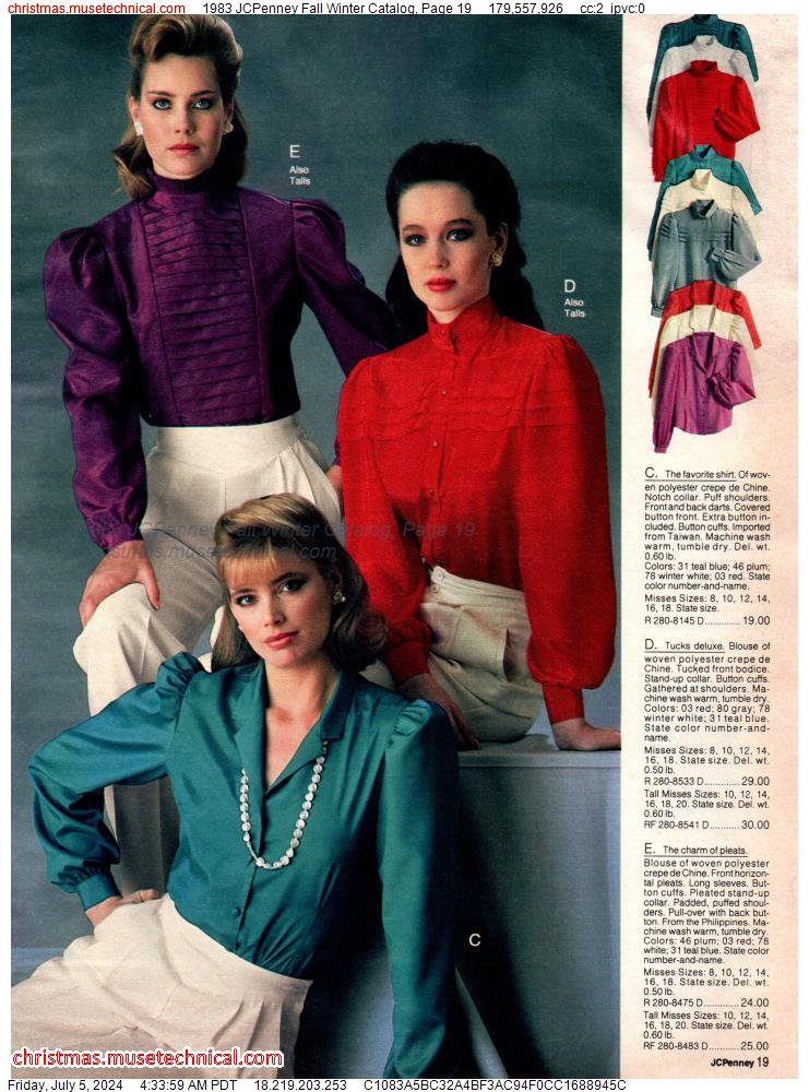 1983 JCPenney Fall Winter Catalog, Page 19 - Catalogs & Wishbooks