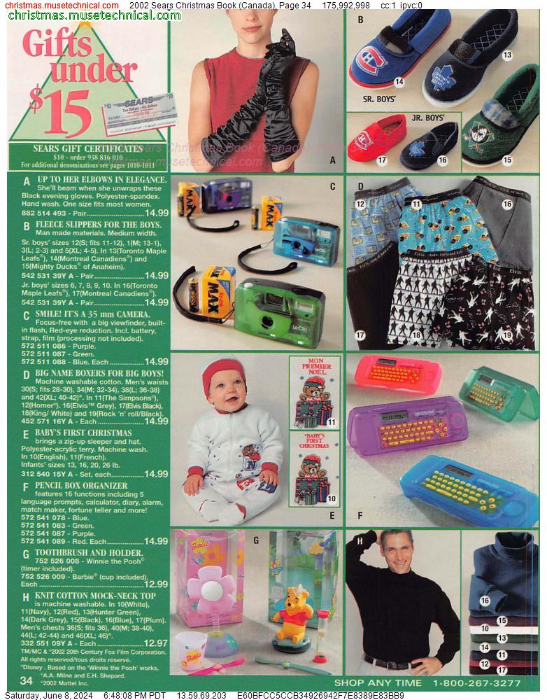 2002 Sears Christmas Book (Canada), Page 34