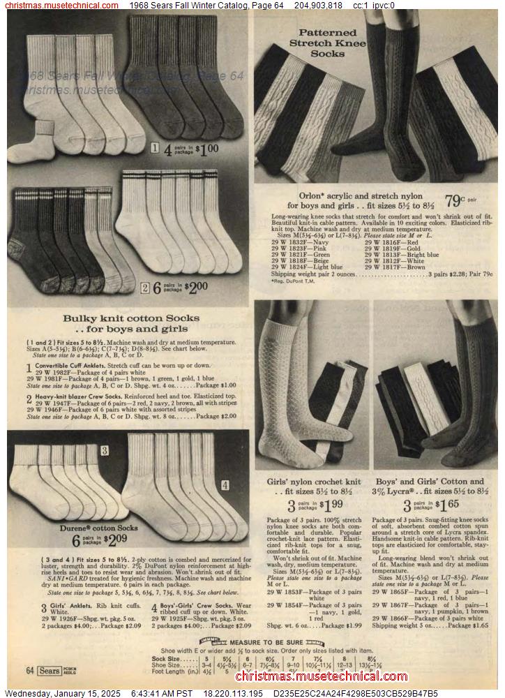 1968 Sears Fall Winter Catalog, Page 64