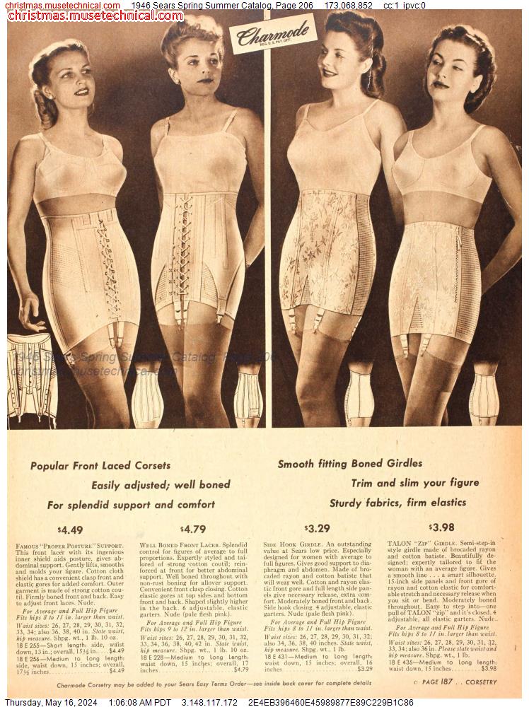 1946 Sears Spring Summer Catalog, Page 206