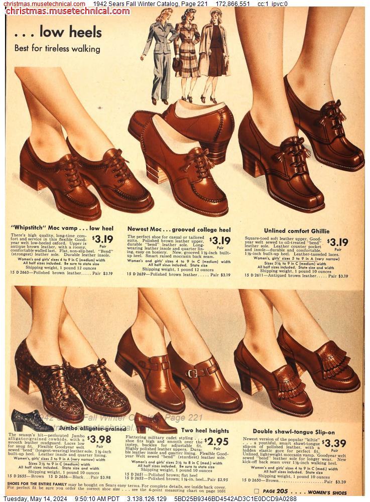 1942 Sears Fall Winter Catalog, Page 221