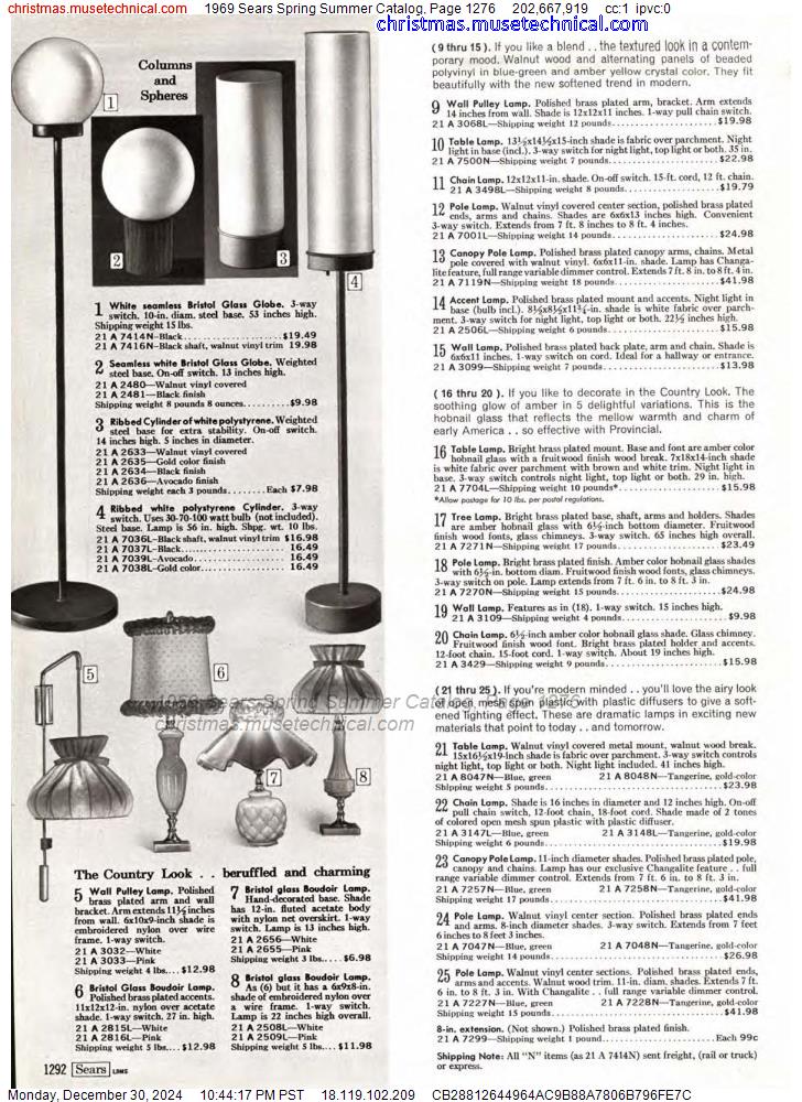 1969 Sears Spring Summer Catalog, Page 1276