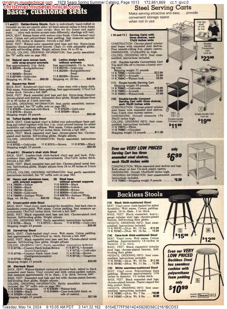 1978 Sears Spring Summer Catalog, Page 1013