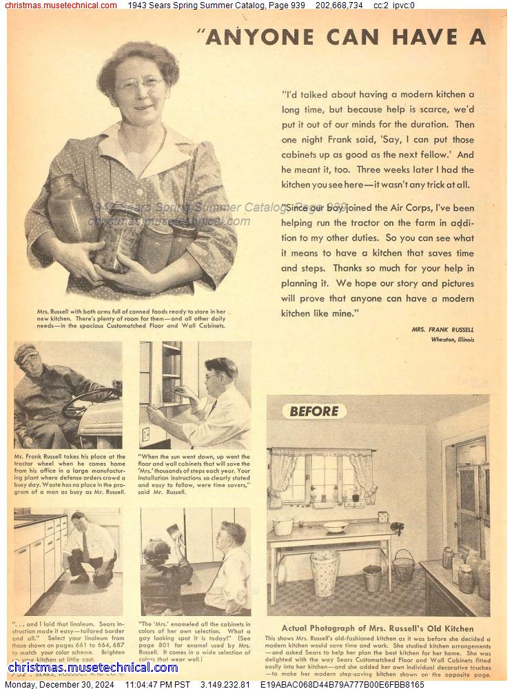 1943 Sears Spring Summer Catalog, Page 939