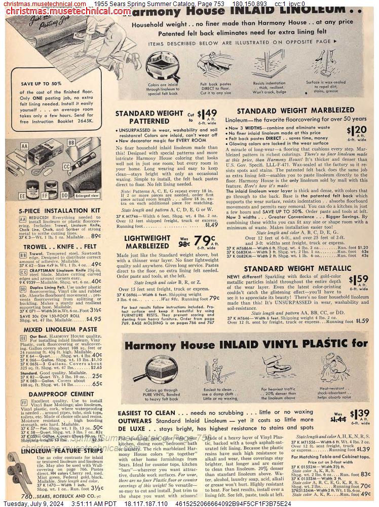 1955 Sears Spring Summer Catalog, Page 753