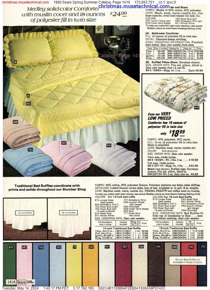 1980 Sears Spring Summer Catalog, Page 1410