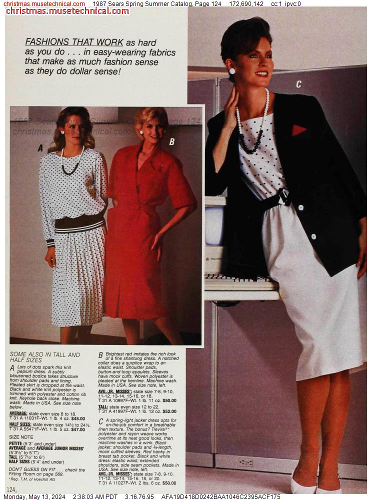 1987 Sears Spring Summer Catalog, Page 124