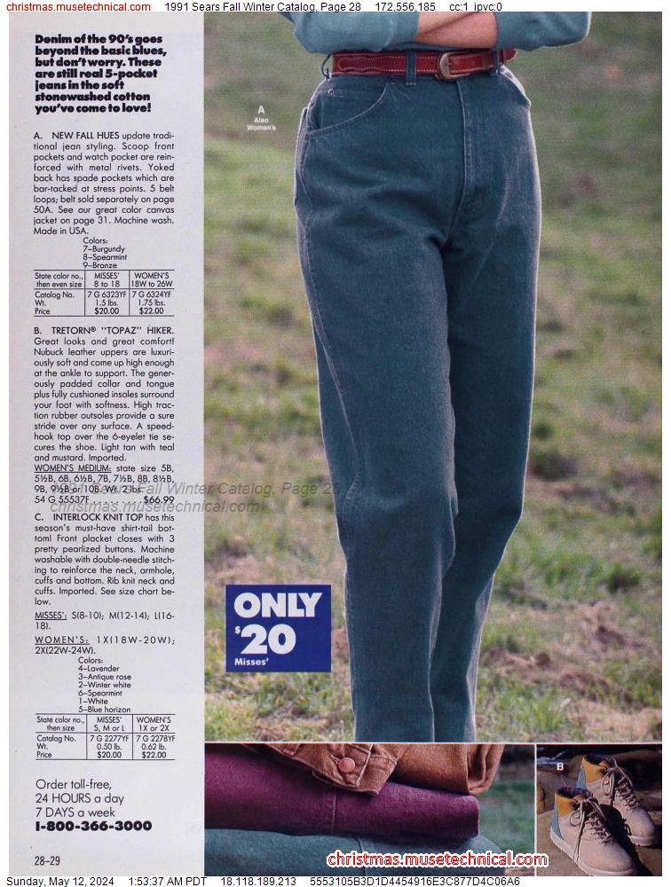1991 Sears Fall Winter Catalog, Page 28