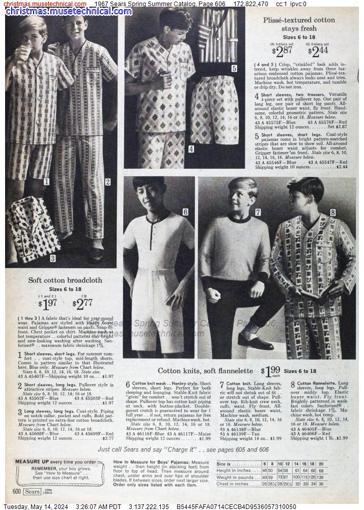 1967 Sears Spring Summer Catalog, Page 606