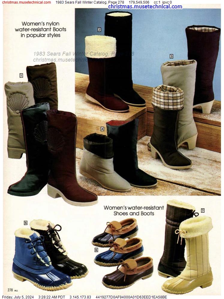 1983 Sears Fall Winter Catalog, Page 278