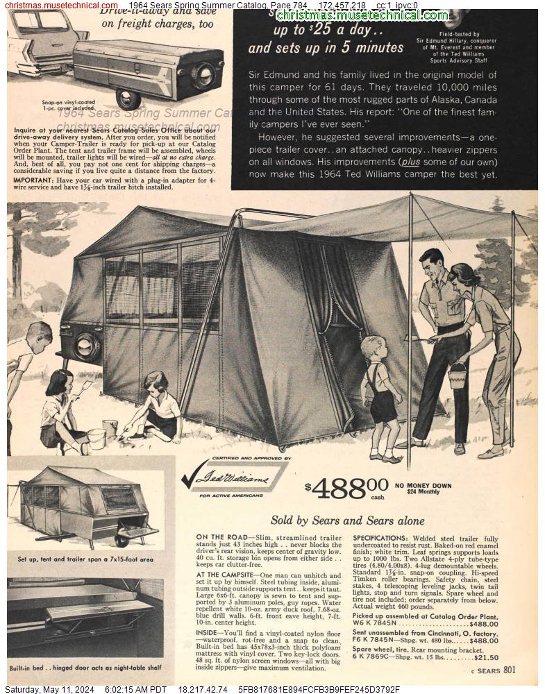 1964 Sears Spring Summer Catalog, Page 784