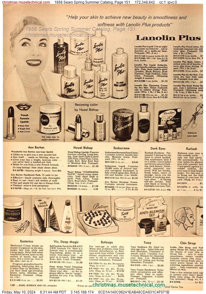 1956 Sears Spring Summer Catalog, Page 151