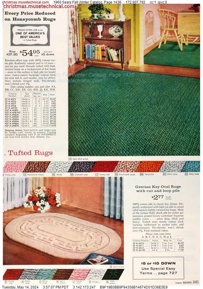 1960 Sears Fall Winter Catalog, Page 1436