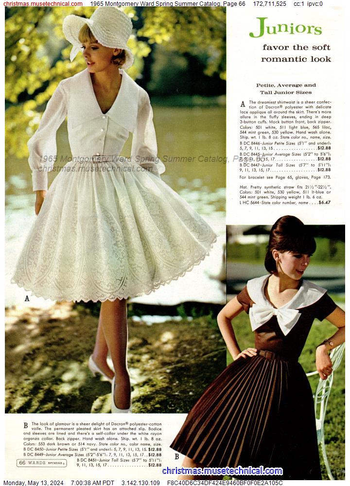 1965 Montgomery Ward Spring Summer Catalog, Page 66
