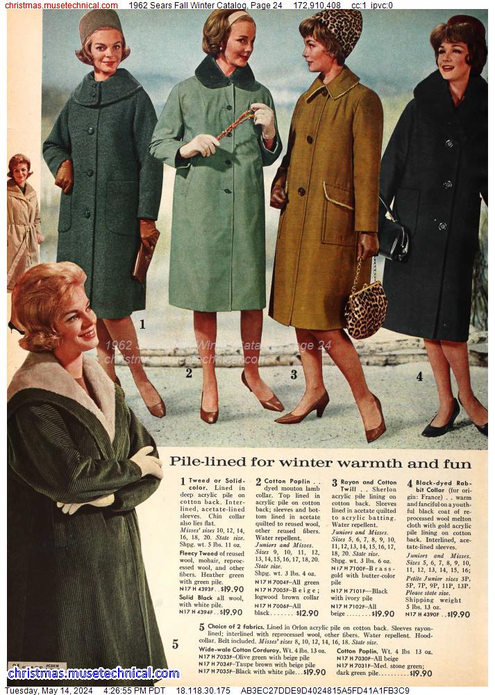 1962 Sears Fall Winter Catalog, Page 24
