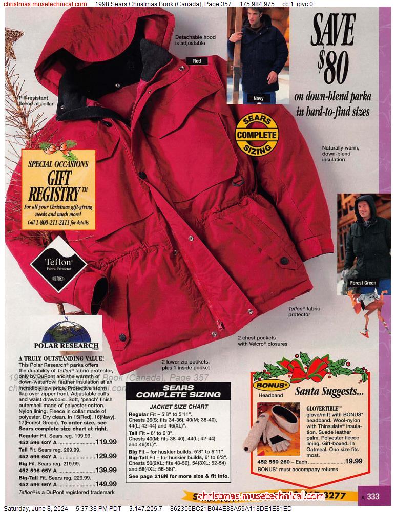 1998 Sears Christmas Book (Canada), Page 357