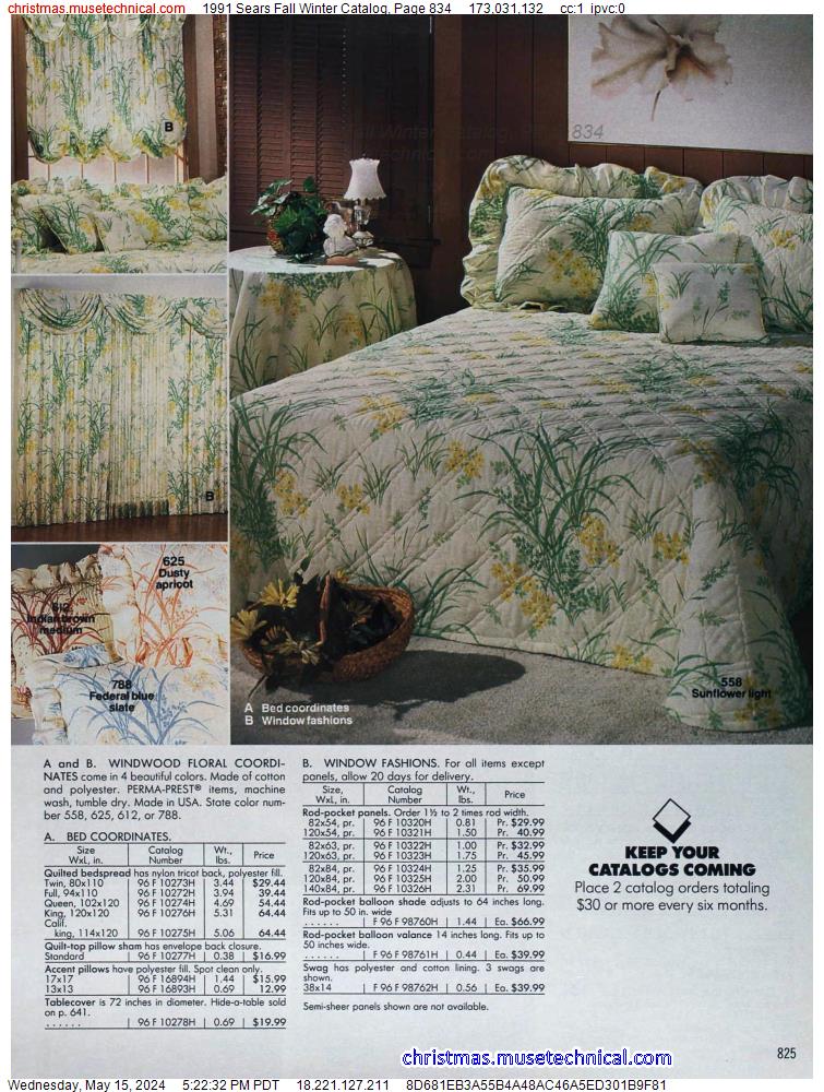 1991 Sears Fall Winter Catalog, Page 834