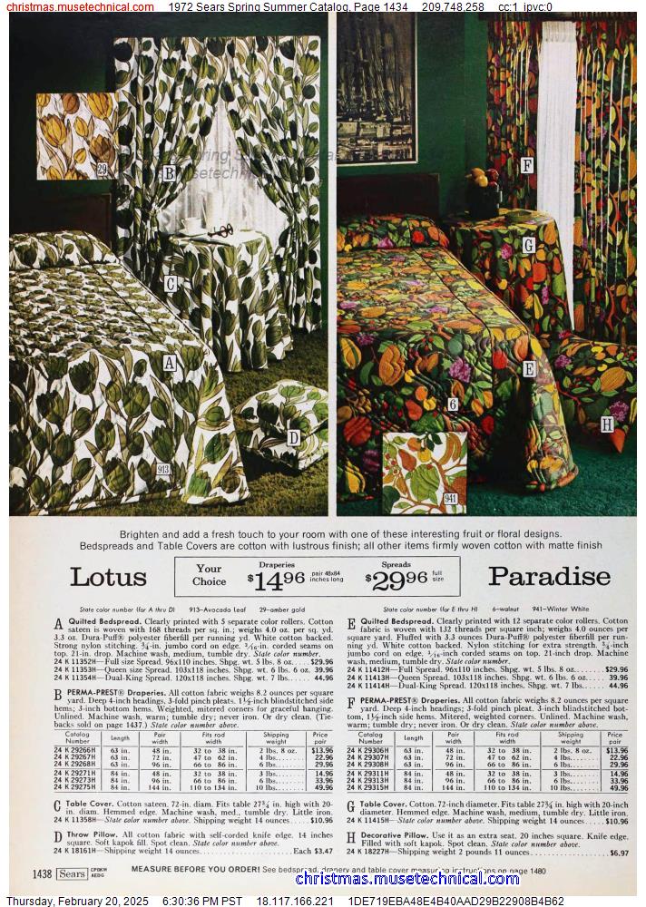 1972 Sears Spring Summer Catalog, Page 1434