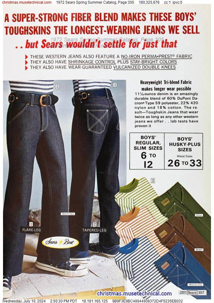 1972 Sears Spring Summer Catalog, Page 305