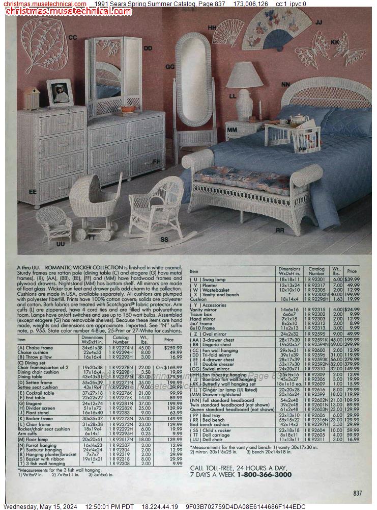 1991 Sears Spring Summer Catalog, Page 837