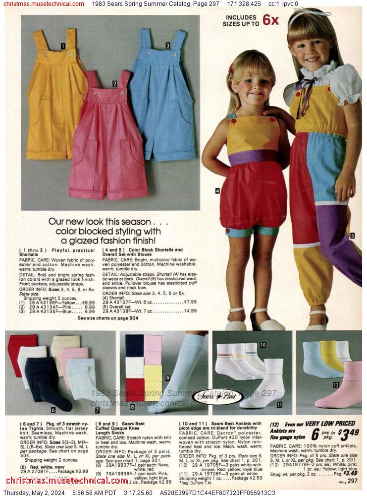 1983 Sears Spring Summer Catalog, Page 297