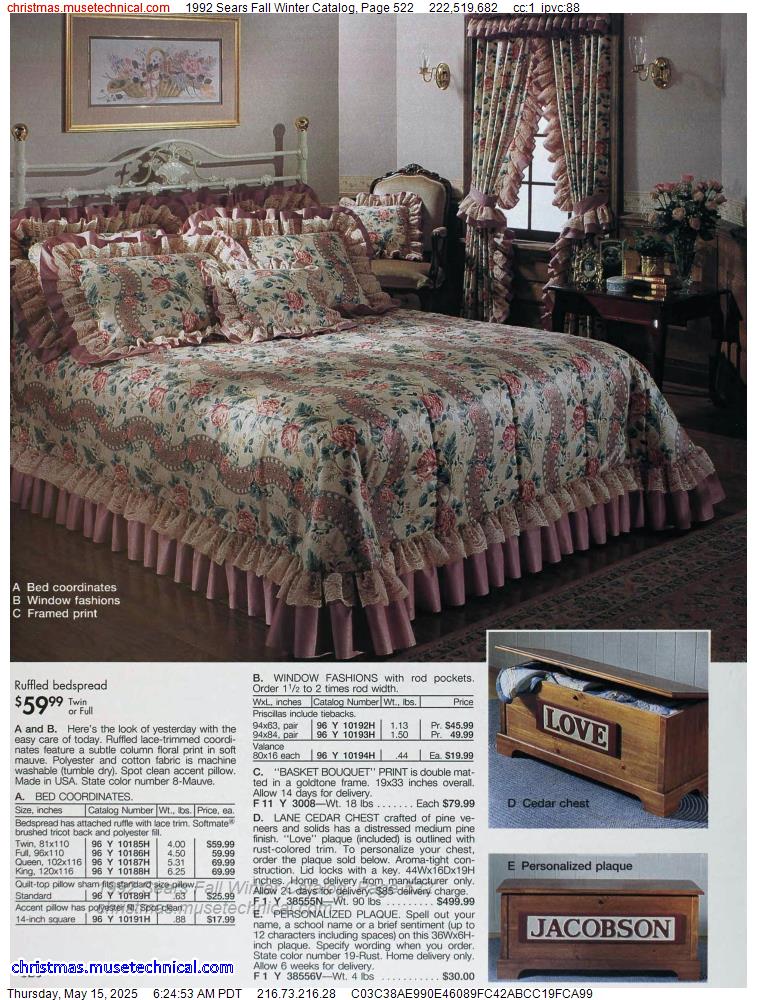1992 Sears Fall Winter Catalog, Page 522