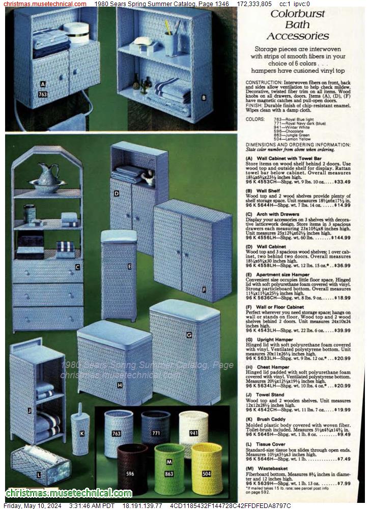 1980 Sears Spring Summer Catalog, Page 1346