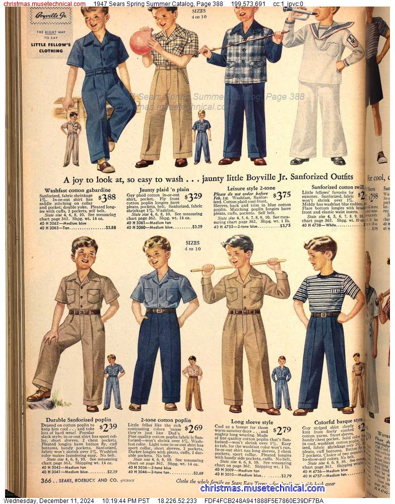 1947 Sears Spring Summer Catalog, Page 388