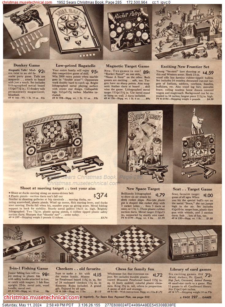 1952 Sears Christmas Book, Page 285