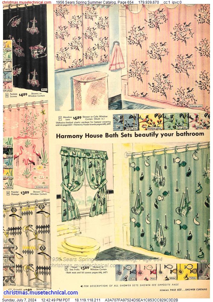 1956 Sears Spring Summer Catalog, Page 654