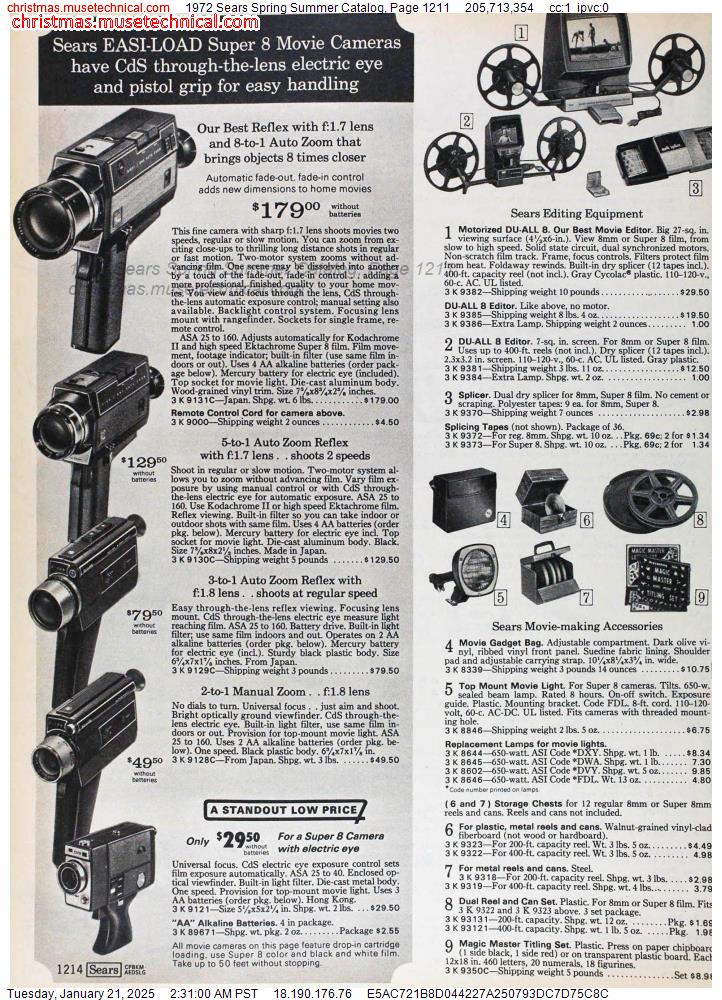 1972 Sears Spring Summer Catalog, Page 1211