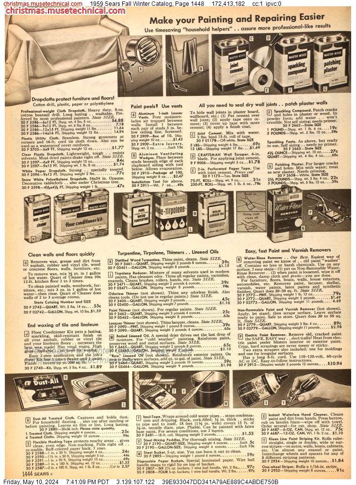1959 Sears Fall Winter Catalog, Page 1448