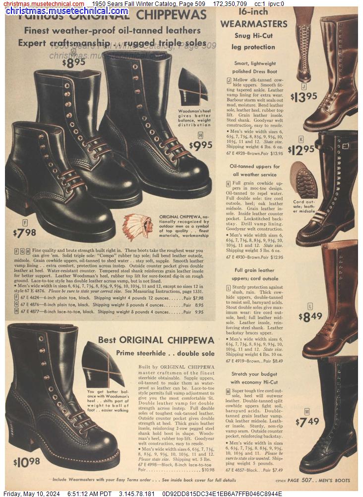 1950 Sears Fall Winter Catalog, Page 509