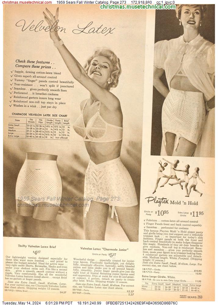 1959 Sears Fall Winter Catalog, Page 273