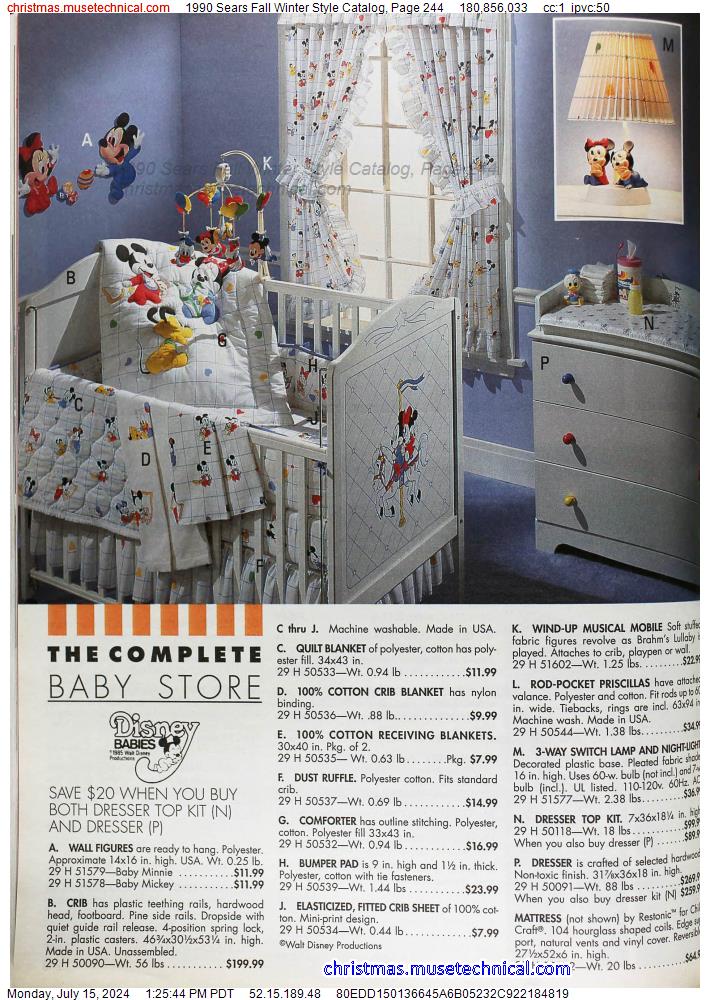 1990 Sears Fall Winter Style Catalog, Page 244