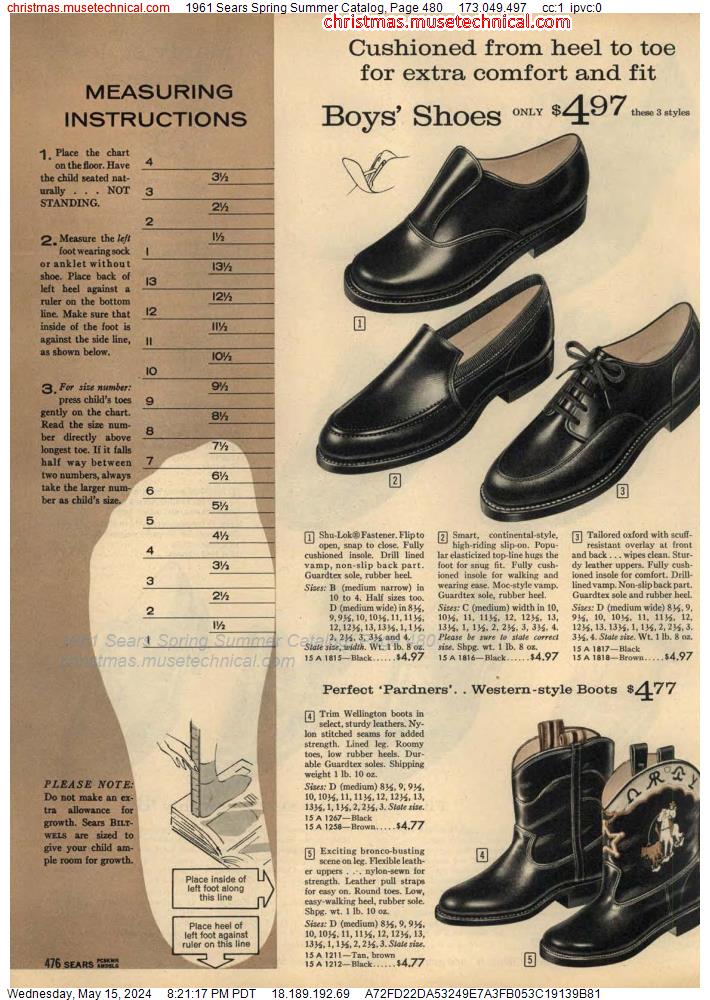 1961 Sears Spring Summer Catalog, Page 480