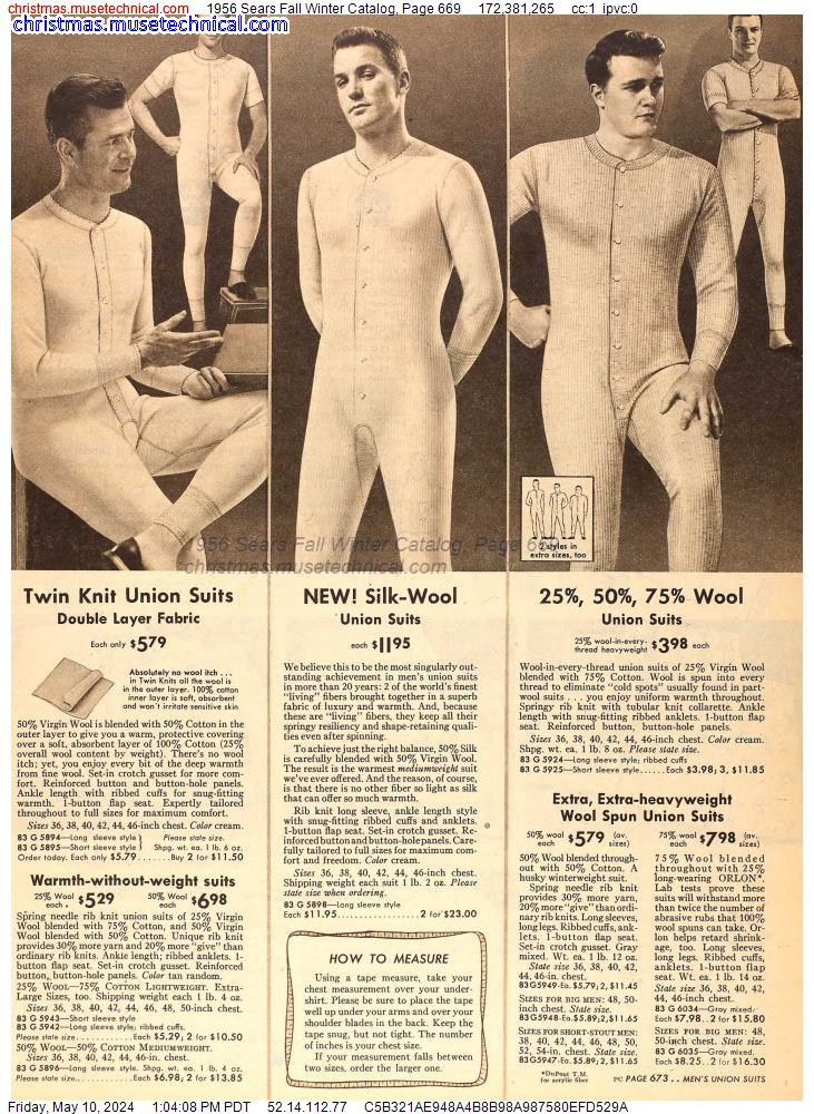1956 Sears Fall Winter Catalog, Page 669