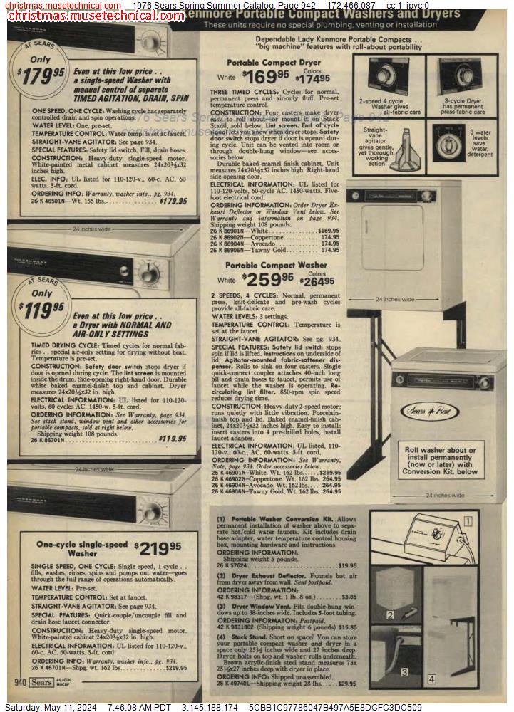 1976 Sears Spring Summer Catalog, Page 942