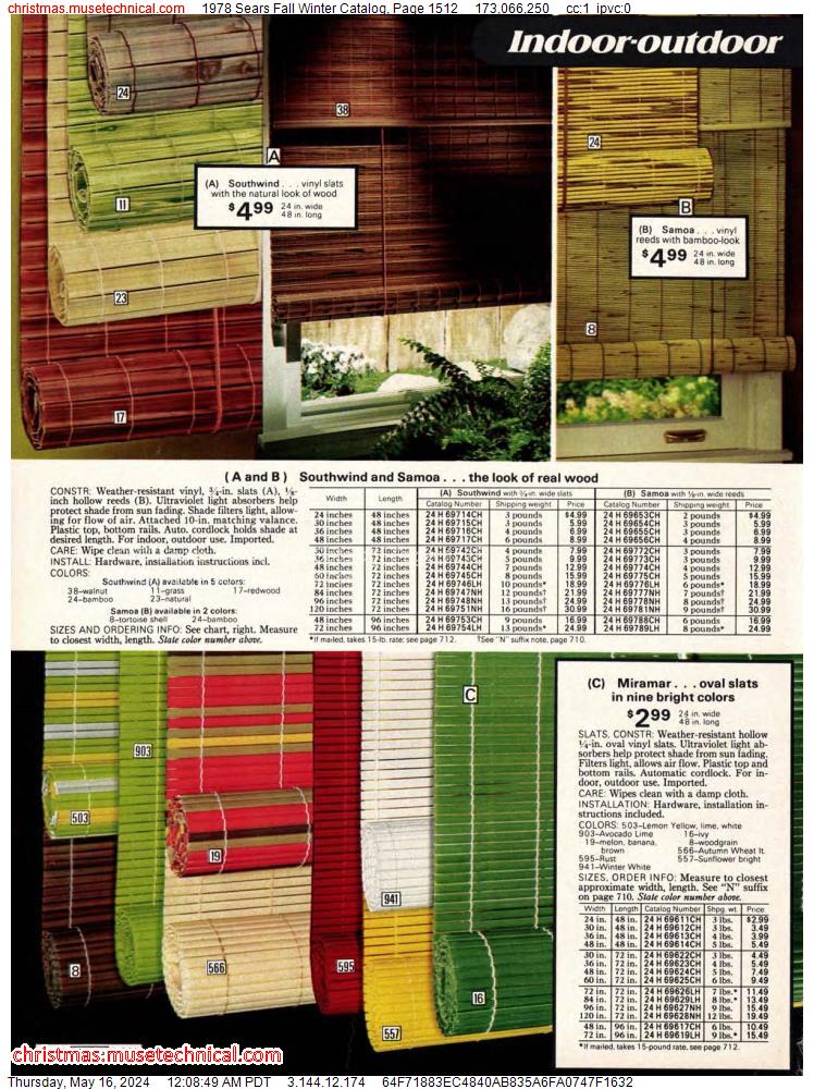 1978 Sears Fall Winter Catalog, Page 1512