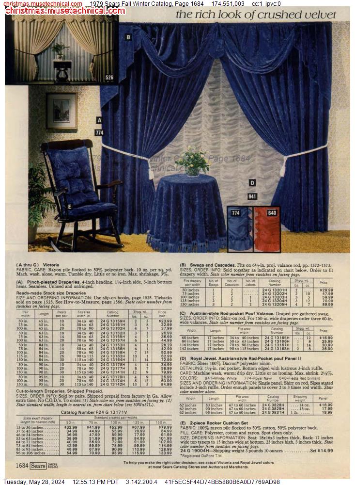 1979 Sears Fall Winter Catalog, Page 1684