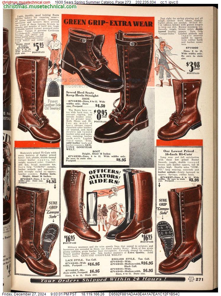 1930 Sears Spring Summer Catalog, Page 273