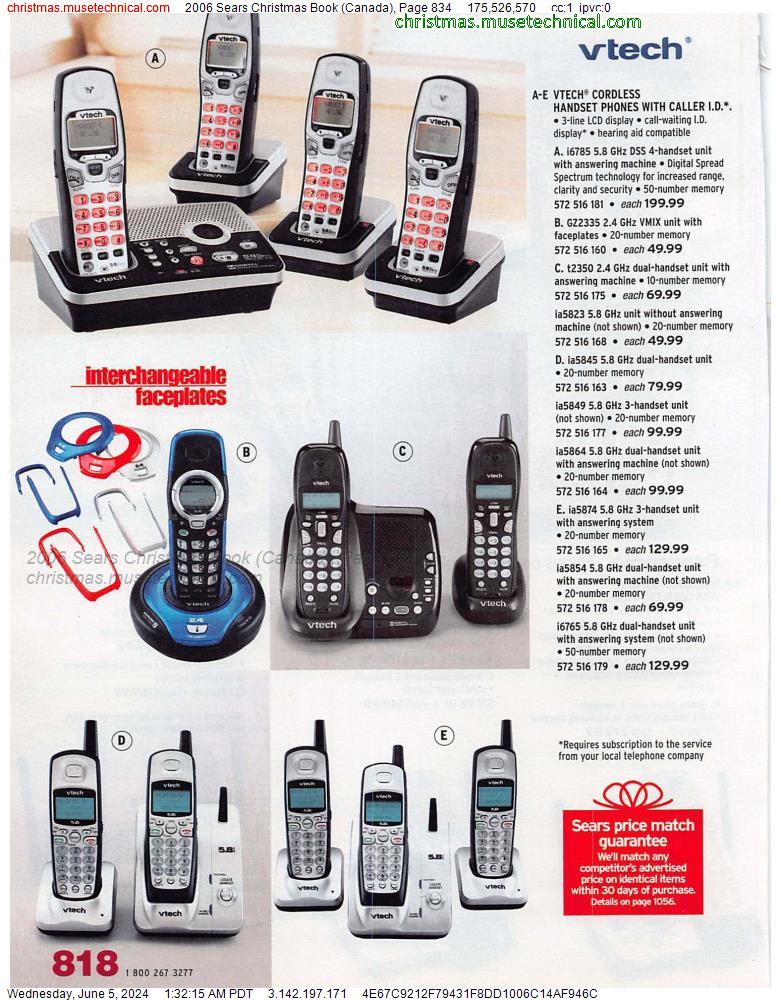 2006 Sears Christmas Book (Canada), Page 834