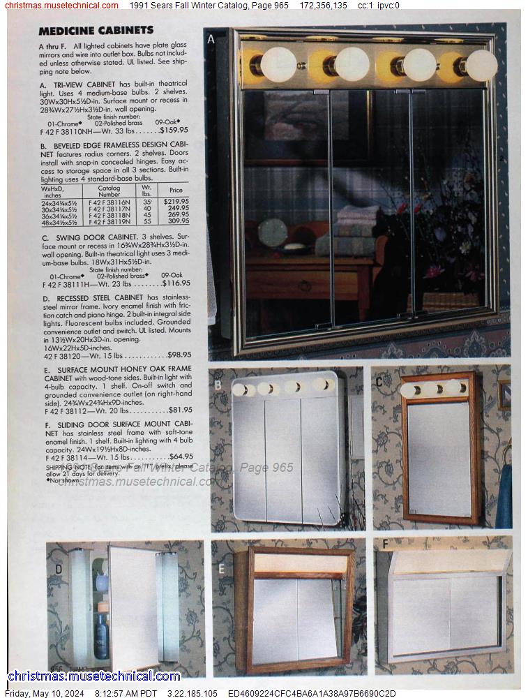 1991 Sears Fall Winter Catalog, Page 965