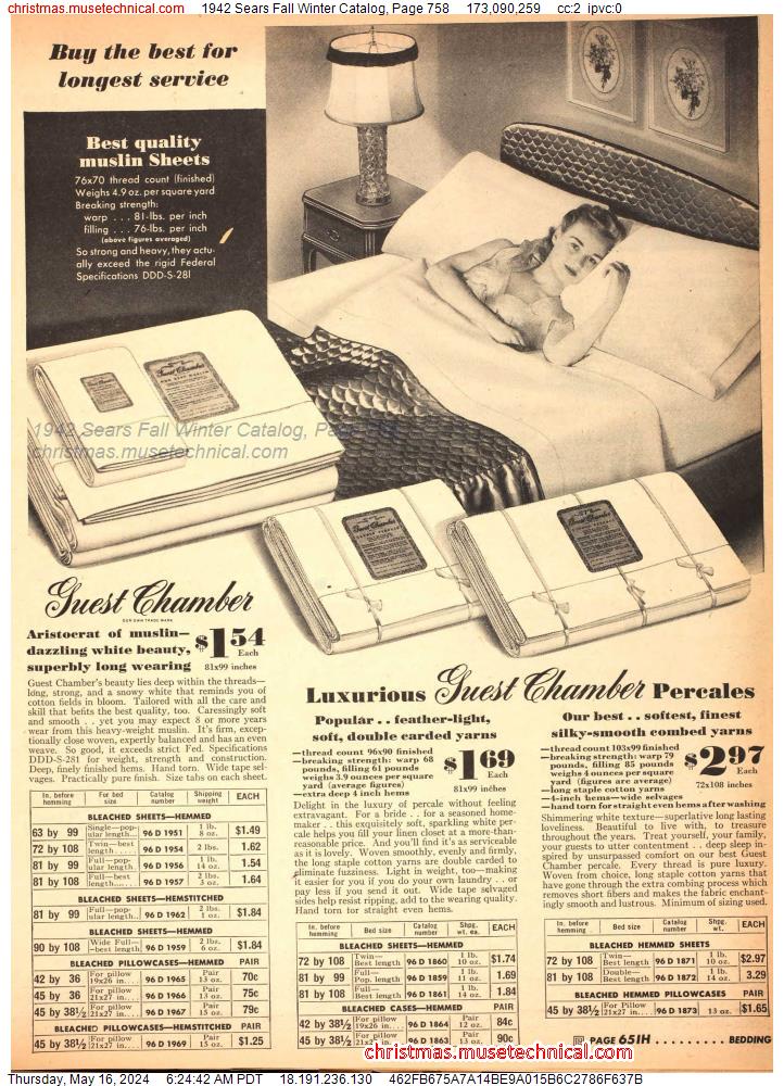 1942 Sears Fall Winter Catalog, Page 758