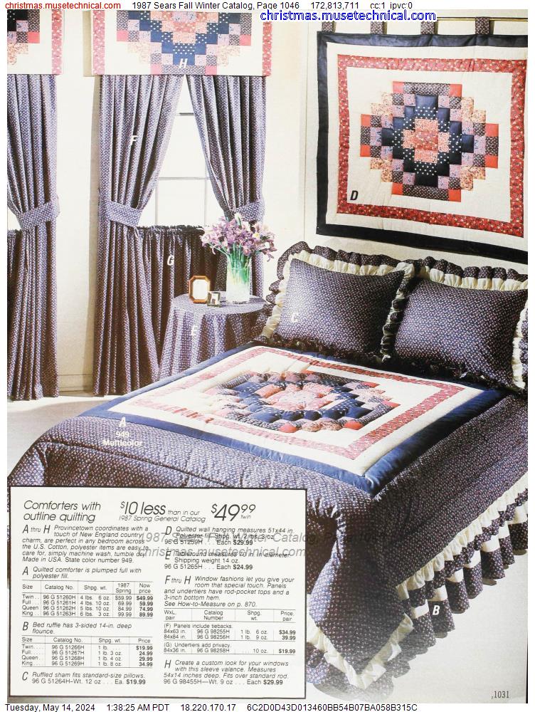 1987 Sears Fall Winter Catalog, Page 1046